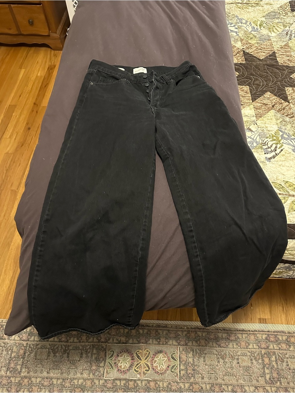 Universal Thread Black Wide Leg Jeans for Women
